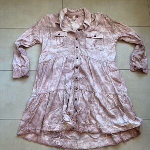 Pilcro Tie Die Button-Up Dress